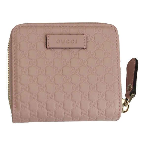 Gucci Pink Micro ssima Leather Wallet Bifold - Picture 1 of 4